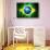 Brazil Soccer World Cup 2014 Flag-daboost-Stretched Canvas displayed on a wall