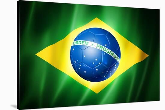 Brazil Soccer World Cup 2014 Flag-daboost-Stretched Canvas