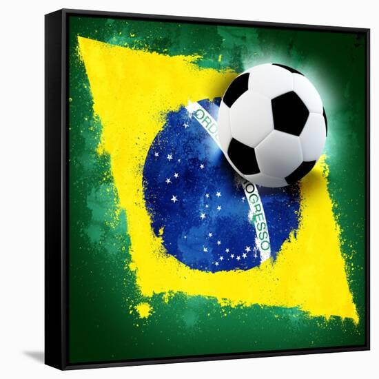 Brazil Soccer-jordygraph-Framed Stretched Canvas