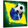 Brazil Soccer-jordygraph-Stretched Canvas