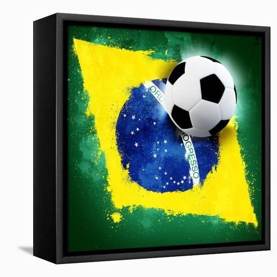 Brazil Soccer-jordygraph-Framed Stretched Canvas