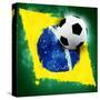 Brazil Soccer-jordygraph-Stretched Canvas