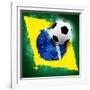 Brazil Soccer-jordygraph-Framed Art Print