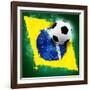 Brazil Soccer-jordygraph-Framed Art Print