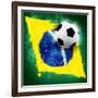 Brazil Soccer-jordygraph-Framed Art Print