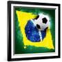 Brazil Soccer-jordygraph-Framed Art Print