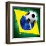 Brazil Soccer-jordygraph-Framed Art Print