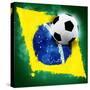 Brazil Soccer-jordygraph-Stretched Canvas