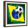 Brazil Soccer-jordygraph-Framed Art Print