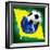 Brazil Soccer-jordygraph-Framed Art Print