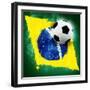 Brazil Soccer-jordygraph-Framed Art Print