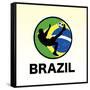 Brazil Soccer-null-Framed Stretched Canvas