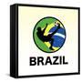 Brazil Soccer-null-Framed Stretched Canvas