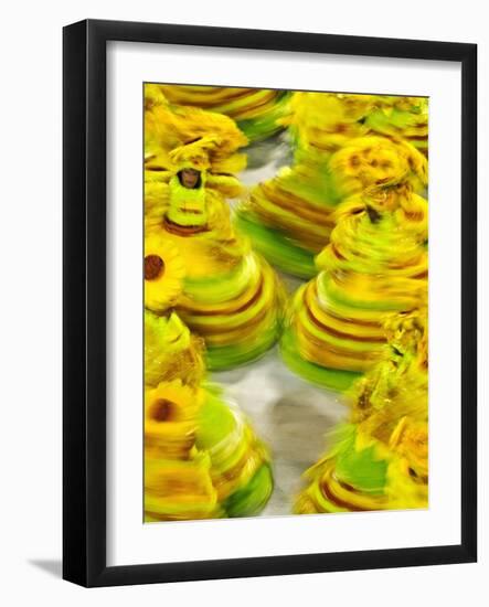 Brazil, State of Rio de Janeiro, City of Rio de Janeiro, Carnival Parade at The Sambadrome Marques -Karol Kozlowski-Framed Photographic Print