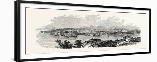 Brazil: View of the City of Rio De Janeiro Taken from the Itha Das Cobras in the Bay-null-Framed Premium Giclee Print