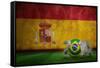 Brazil World Cup 2014 against Spain Flag in Grunge Effect-Wavebreak Media Ltd-Framed Stretched Canvas