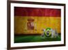 Brazil World Cup 2014 against Spain Flag in Grunge Effect-Wavebreak Media Ltd-Framed Photographic Print