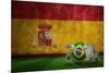 Brazil World Cup 2014 against Spain Flag in Grunge Effect-Wavebreak Media Ltd-Mounted Photographic Print