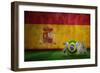 Brazil World Cup 2014 against Spain Flag in Grunge Effect-Wavebreak Media Ltd-Framed Photographic Print