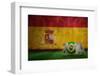 Brazil World Cup 2014 against Spain Flag in Grunge Effect-Wavebreak Media Ltd-Framed Photographic Print