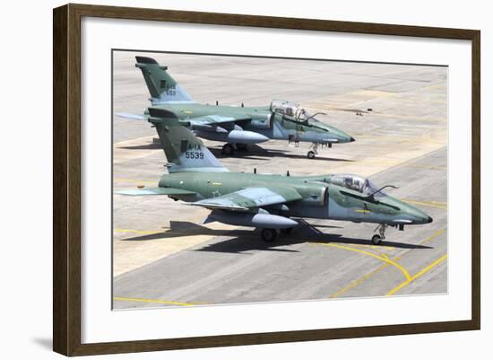 Brazilian Air Force A-1A (Amx) Aircraft Parked at Natal Air Force Base, Brazil-Stocktrek Images-Framed Photographic Print