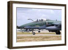 Brazilian Air Force A-1A (Amx) Taxiing at Natal Air Force Base-Stocktrek Images-Framed Photographic Print