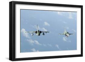Brazilian Air Force A-1M (Left) and F-5Em Taken In-Flight During Exercise Cruzex-Stocktrek Images-Framed Photographic Print