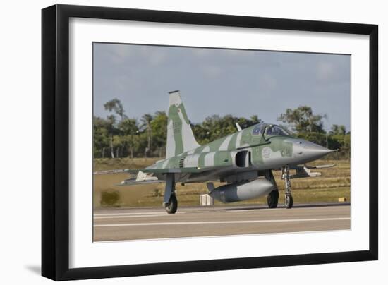 Brazilian Air Force F-5 at Natal Air Force Base, Brazil-Stocktrek Images-Framed Photographic Print