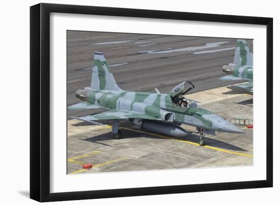 Brazilian Air Force F-5 at Natal Air Force Base, Brazil-Stocktrek Images-Framed Photographic Print
