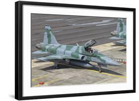 Brazilian Air Force F-5 at Natal Air Force Base, Brazil-Stocktrek Images-Framed Photographic Print