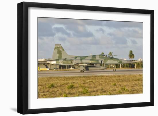 Brazilian Air Force F-5 at Natal Air Force Base, Brazil-Stocktrek Images-Framed Photographic Print