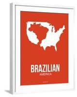 Brazilian America Poster 1-NaxArt-Framed Art Print