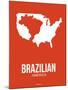 Brazilian America Poster 1-NaxArt-Mounted Art Print