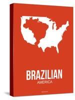 Brazilian America Poster 1-NaxArt-Stretched Canvas