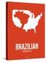 Brazilian America Poster 1-NaxArt-Stretched Canvas