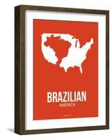 Brazilian America Poster 1-NaxArt-Framed Art Print