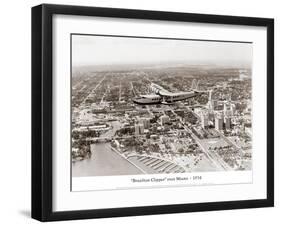 Brazilian Clipper over Miami, 1934-null-Framed Art Print