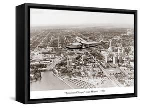 Brazilian Clipper over Miami, 1934-null-Framed Stretched Canvas