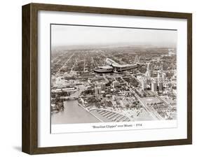 Brazilian Clipper over Miami, 1934-null-Framed Art Print