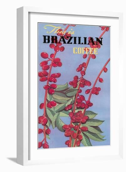 Brazilian Coffee, Beans-null-Framed Art Print