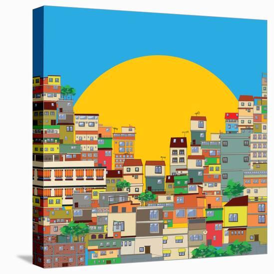 Brazilian Favela-Richard Laschon-Stretched Canvas