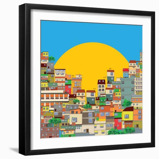 Brazilian Favela-Richard Laschon-Framed Photographic Print