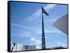 Brazilian Flag Fluttering, National Congress Building, Brasilia, Brazil-null-Framed Stretched Canvas