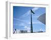 Brazilian Flag Fluttering, National Congress Building, Brasilia, Brazil-null-Framed Photographic Print