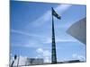 Brazilian Flag Fluttering, National Congress Building, Brasilia, Brazil-null-Mounted Photographic Print