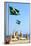 Brazilian Flag On Copacabana Beach In Rio De Janeiro-egd1-Framed Photographic Print