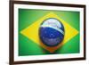 Brazilian Flag Soccer Ball-eabff-Framed Photographic Print