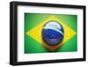 Brazilian Flag Soccer Ball-eabff-Framed Photographic Print