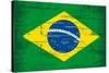 Brazilian Grunge Flag. A Flag Of Brazil With A Texture-TINTIN75-Stretched Canvas