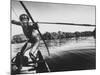 Brazilian Indian Fishing with a Bow and Arrow-Stan Wayman-Mounted Photographic Print